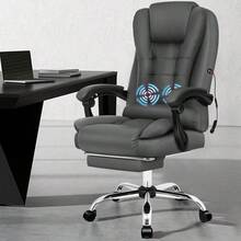 Office Chair With 2-Point Massage, Ergonomic Computer Chair With Footrest Executive Leather Home Desk Chair High... - B0CH8HQM48 - View 17