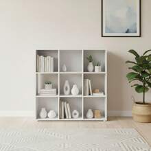 KIWI Modular Wooden Cube Shelving Unit In Various Sizes And Configurations (2 To 9 Compartments), Versatile Bookshelf For Books, Storage And Decoration, Various Colors Available - BLANCO - 9 Comp | 91.2*29.7*91.2cm - View 5