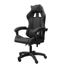 DASCK - Silla Gaming Negra Ergonómica Reclinable con Cojín Lumbar y Cervical | Altura Ajustable 200kg | Oficina y Juego - Negro - Ver 3