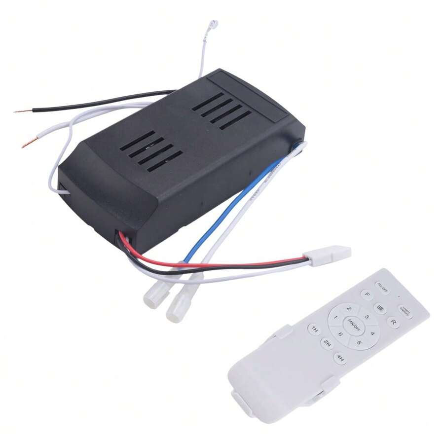 Kit de substituição para controle remoto de ventilador de teto, kit de substituição para controle remoto de ventilador de teto e luminária DC - Preto e Branco - Visão 1