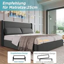 Bed Frames - Grey + Linen + 140cm*200cm - View 4