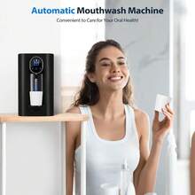 Automatic Mouthwash Dispenser - USB Rechargeable, 3 Settings, LED Display, 18oz, Black - 預設 - 查看 6
