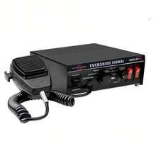 Evershine Signal PA-300 12V 200W 电子报警汽车警报器 PA 系统 [[手持麦克风] [免提] [2 个 16A 开关] 适用于车辆、卡车、UTV、ATV、轿车、POV 的紧急警报器