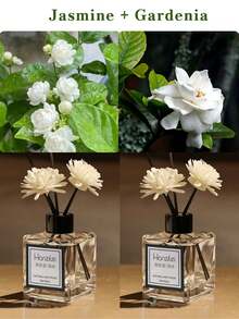 1 pièce/2 pièces Ensemble d'huiles parfumées pour la maison 50 ml, senteurs de osmanthe, jasmin, pêche blanche, thé blanc, gardénia. Longue durée et fraîcheur. Convient pour la salle de bain, le salon, la chambre à coucher (quantité aléatoire de bâtonnets parfumés/fleurs décoratives) - Divers parfums - Voir 32