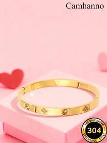 Camhanno 10/1-częściowy zestaw złotej biżuterii, lekki, luksusowy, elegancki zestaw biżuterii ze stali nierdzewnej, impreza, spotkanie, wieloelementowy, przyciągający wzrok styl, zróżnicowany design staje się przyciągającym wzrok punktem na imprezie - Złoto - Zobacz 24