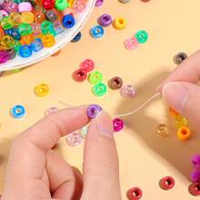 300pcs/500pcs - DIY Craft Beads, Multicolor Pony Beads, Perfect For Handmade Bracelets, Necklaces, Anklets, Earrings And Other Multi-Purpose Craft Projects, Ideal Holiday Gift - Barrel Beads - View 3