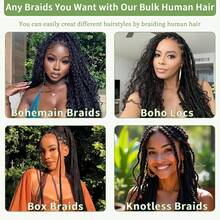 Christmas Gifts 30 Inch 3 Bundles Burgundy Deep Wave Human Braiding Hair 50g/Bundle For Boho Braids Loose Deep Wave Bulk Human Hair 99J Curly Hair For Boho Braids Extensions Hair No Weft 12A Wet And Wavy Human Hair Braiding Hair 1 Or 2 Or 3 Bundles/Pack Burgundy - S99J - Xem 9