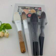 10/20/50 Pieces Reusable Makeup Brush Cover - Elastic Mesh Protective Cover For Eye And Facial Brushes - Abs Plastic - Makeup Brush Protective Mesh Cover - Prevents Bristles From Falling Off And Straightening Bristles - White - View 4