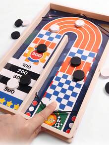 一套木制桌面弹指井字棋游戏，双人互动竞技益智游戏，适合作为万圣节、感恩节、圣诞节、生日礼物。图案、配件和颜色随机发货。 - 彩色 - 查看 12