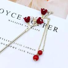 Retro Vintage Asian Chinese Traditional Hanfu Silver Metal Flower Hair Sticks With Pearl Bead Pendants Bamboo Lotus Long Hair Chopsticks Forks Bun Updo Holders Hairpins - 8 CÁI S5 - Xem 8