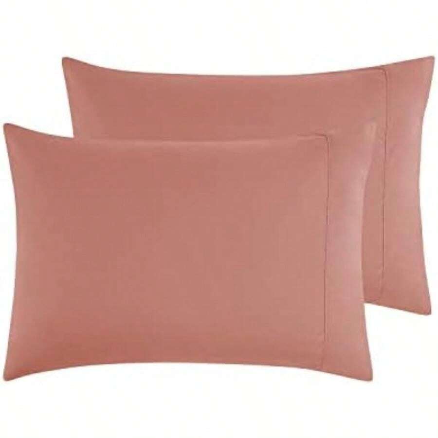 Empyrean Bedding - Funda de Almohada de tamaño estándar, Fundas de Almohada de Microfibra Suave, Fundas de Almohada Ultra refrescantes, Resistentes a Las Manchas y a la decoloración, Color Gris(Misty Rose Queen) - Multicolor - Ver 1