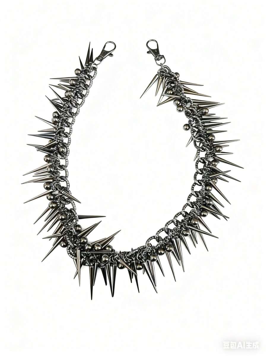 Luxury Streetwear Metal Punk Style Personalized Tassel Rivet Waist Chain Retro Dark Ins High Street Casual Men Pant Chain - Multicolor - View 1