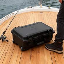 duro impermeable portátil con inserto de espuma personalizable para cámara, drones y equipos electrónicos - Negro - Ver 1