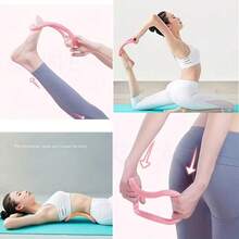 1pc Pink Multi-Functional Yoga Stretching Ring - Heavy-Duty Durable Design, Anti-Slip Texture And Heart-Shaped End Cap, Suitable For Chest Exercises, Pilates, Core Strength Training, Body Shaping And Massage - Multi-Functional Fitness Equipment, Suitable For Home Gyms, Women And Men - Suitable For Chest Pressing, Back Stretching, Leg Lifting - Compatible With Yoga, Pilates, Strength Training Routine, Sports Equipment Yoga Ring - Pink - View 5