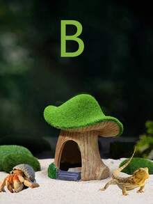 树脂水族箱，可用作宠物攀爬屋、装饰性宠物攀爬箱、景观装饰、苔藓、蘑菇庇护所、绒毛苔藓