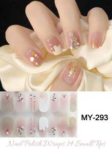 Bộ 1 tờ sticker dán móng tay, sticker trang trí móng tay mùa hè, sticker tự dính, chống thấm nước và bền lâu, sticker gel móng tay thời trang, tự làm móng. - Hồng - Xem 2