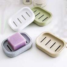 1pc Double Layer Soap Dish With Cover, Bathroom Draining Soap Holder, Creative Travel Portable Soap Tray - Beige - View 7