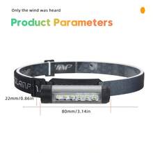 1pc New 3-Light Source LED Headlamp With Magnet, Mini Flashlight, USB Rechargeable, Multi-Function Pen Light, Cap Clip Light