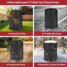 Cubierta Protectora Funda Asador para Weber de 22 Pulgadas, 210D Funda para Asador Exterior, Apta para Weber/Char-Griller 20''-22'', Parrilla Redonda - Negro - Ver 4