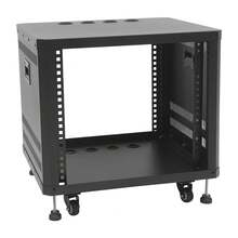 Futchoy 9U Server Rack, Server Rack Cabinet, Rolling Studio Rack Case - Black - View 9