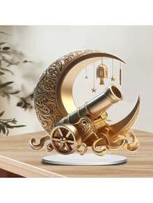 7,8-calowa akrylowa latarnia ramadanowa z podstawą, wielofunkcyjna dekoracja biurka w stylu boho, idealny prezent na Eid, Dzień Matki lub parapetówkę - Wielokolorowe - Zobacz 3