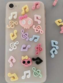 Random Mix 40Pcs Japanese Y2K Cartoon Cute White Yellow Purple Pink Rose Red Mini Musical Note Glossy Nail Art Charms Resin Decorations Diy Junk Phone Case Laptop Stationery Parts 3D Ornament Manicur Supplies - Multicolor - View 8