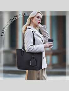 Women's Handbag, Genuine Leather Shoulder Bag, Large Capacity Wallet And Handbag Set With Detachable Small Pouch - Multicolor - View 8