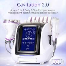 6 en 1 cavitación 2.0 máquina vacío RF radiofrecuencia estiramiento de la piel máquina moldeadora del cuerpo - LS-78D1SB - Ver 6