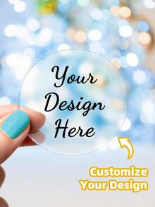 1-120pcs Personalized Labels - Customizable Stickers With Any Design, Logo, Text, Or Image. Commercial Logo Labels, Waterproof Stickers, And Custom Thank-You Labels. Suitable For Schools, Homes, Kitchens, Restaurants, Bathrooms, Living Rooms, Bedrooms, Offices, Tea Rooms, Etc. - White - View 2