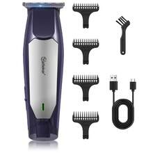 Hatteker 1pc Electric Hair Clipper, Rechargeable Cordless Hair Trimmer For Men - Blue - View 2