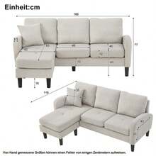 Sofas & Couches - Beige + Foam + 3 Seat - View 2