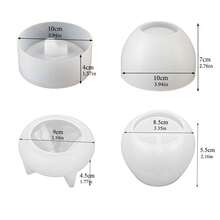 Mushroom House & Apple Jar Resin Silicone Mold With Lid Epoxy Resin Casting Mold For DIY Candle Jars, Jewelry Storage Box, Home Decor, Home Decor Essentials | Playful Design | Durable Silicone - Clear - View 5