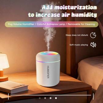 1pc Mini Essential Oil Diffuser Air Humidifier, Indoor Air Freshener Aromatherapy Lamp, USB Powered, Cool Mist, Color Night Light - Humidify The Air, Keep Fresh, Relax Your Body And Mind, Suitable For Indoor Air Humidification In Cars, Rooms, Living Rooms, Offices, Etc., Room Decoration