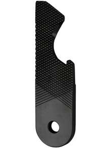 Jibbon - Llavero multiherramienta multifuncional EDC – Herramienta organizadora de llaves 5 en 1 de acero inoxidable negro, abridor de botellas, cortador de caja, solo 2,5 mm de grosor para - Negro - Ver 5