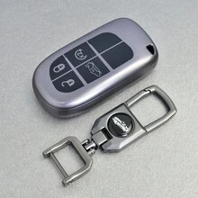 TPU Car Remote Key Case Cover Shell For Renegade Grand Cherokee For Dodge Ram 1500 Journey Charger Challenger Fiat Durango - Grey - View 10