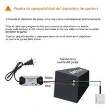 A Wi-Fi smart garage door controller allows you to open and close your garage door via smartphone or voice control. It features intelligent door opening programming, voice control, and automatic detection, making it suitable for installation in rooms, garages, and gardens. - Negro - Ver 7