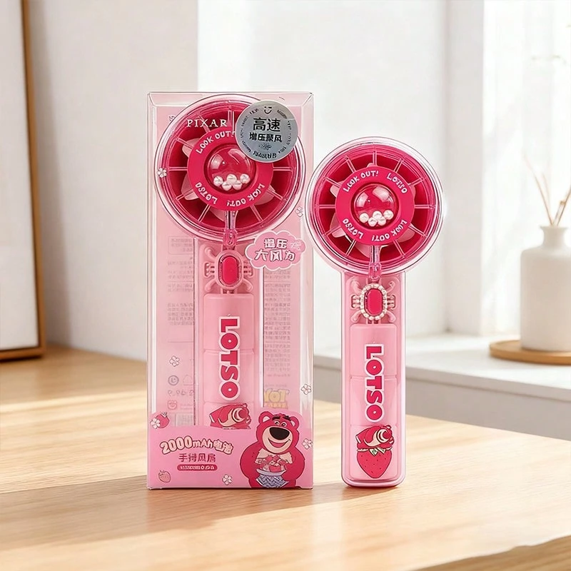 Miniso Pixar Series 2000mAh Transparent Turbo Fan - Transparent Shell Allows You To Clearly See The Internal Structure, 2000mAh Large Capacity Ensures Long-Lasting Operation, Allowing You To Enjoy Coolness While Working And Studying (1 Pc) - Multicolor - View 1