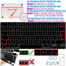 SDYIGOE Keyboard Cover Spanish Version Layout European Version And American Version Compatible With Apple Notebook Suitable For Macbook Pro14 M5 M4 M3 M2 A3434 Chip Pro16 A2485 Air15 Air13.6 Inch Silicone Keyboard Film - Spanish - View 13