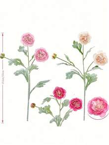 3pcs/1pc Silk Peony Rose Flower Bouquet With Long Stem, Suitable For Home Decor, Room Decor, Valentine's Day Decor, Valentine's Gift, Wedding Decor, Vase Decor, Garden Decor, Outdoor Decor, Graduation Decor, Mother's Day Gift - Multicolor - View 10