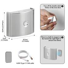 1200mAh Rechargeable LED Motion Sensor Night Light, USB Charging, Suitable For Office/Bedroom/Corridor/Under Cabinet/Drawer, Also For Christmas/Halloween Decoration, Home Decor, Room Decor And Bedroom Decor