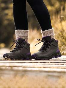 Women's Lightweight Comfort Hiking Boots Waterproof And Slip-Resistant Trekking For Outdoor - màu đen - Xem 3