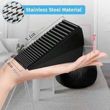 Cuña de tope de puerta resistente más fuerte topes de puerta grandes de resorte topes de puerta altos para parte inferior de puertas tope de puerta de goma para un agarre extra fuerte tope de - Negro 1 pieza - Ver 3