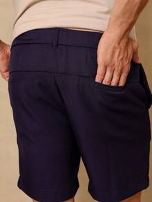 Men's Tailored Bermuda Shorts Kit, Preppy, Casual, Elegant - 海沙 - 查看 4