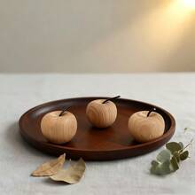 1/2 chiếc máy khuếch tán tinh dầu hình quả táo - Máy khuếch tán hương thơm hình quả táo bằng gỗ tự nhiên, thích hợp trang trí nhà cửa, xe hơi và khách sạn. Máy làm thơm không khí hình quả táo bằng gỗ, thích hợp trang trí Giáng sinh và Halloween. - Màu be - Xem 9