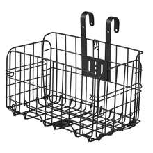 Foldable Bike Basket With Large Capacity, Adjustable Front Rear Hanging Storage Basket For Bicycle, Christmas Valentine Gift For Cyclists-33.5*20*23cm - Black - View 11