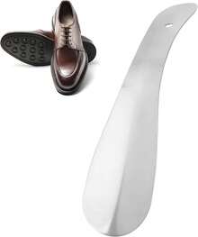 Calzador de Acero Inoxidable Calzador Profesional, Calzador de Metal Calzador de Calzado 17,5 / 6,9 Pulgadas Cuchara de Calzado para Ancianos Calzador de Calzado con Muy - 1 - Ver 2