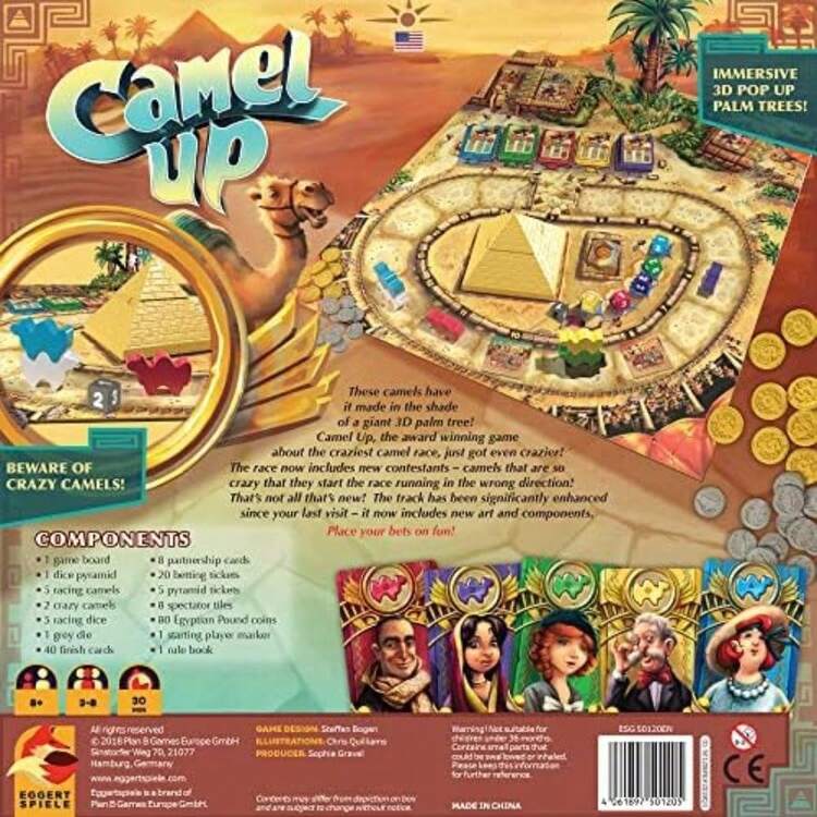 Plan B Next Move Gam - Camel Up 2.0 juego de Steffen Bogen(default) - Multicolor - Añade 4