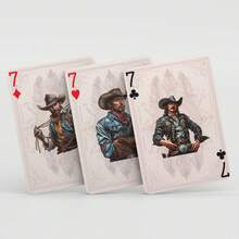 YFOPEN Western Cowboy Theme Playing Cards, Combining Classic Elements Like Cowboys, Barns And Western Frontier, With A Rich Vintage Texture. Perfect For Tabletop Games, Western Theme Collection And American Style Display. - Multicolor - View 5