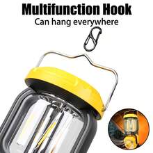 1 pezzo Ventilatore portatile multifunzionale, luce da campeggio, lunga durata della batteria, ventilatore pieghevole ricaricabile, adatto per il campeggio all'aperto, raffreddamento, luce di emergenza per tenda - Multicolore - Visualizzare 7