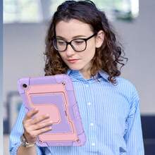Camynra Ốp bảo vệ máy tính bảng C5 siêu bền, chống sốc chuẩn quân sự dành cho Galaxy Tab A11/A11 Plus 11 inch/A9 8.7 inch/A9 Plus, tương thích với dòng iPad A16 11th 10th 10.9 AIR5 Air 11 M2/M3 Mini6 Mini7. Quà tặng sinh nhật mùa xuân. - Hoa sen tím vàng hồng - Xem 3
